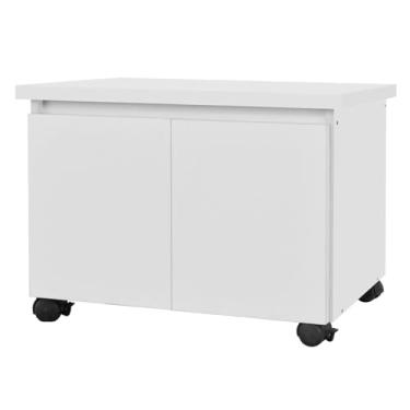 Imagem de Gabinete Armario Armarinho Balcão de Banheiro Gaveteiro 80cm (Branco/Branco)