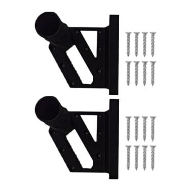 Imagem de IEUDNS 2x Suportes para ferramentas de jardim Suportes para vassouras de jardim Montagem na parede Economiza espaço no quintal com parafusos para ancinho