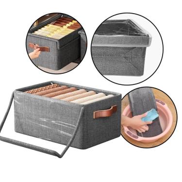 Imagem de Caixa Organizadora com Tampa Roupa Toalha Lençol