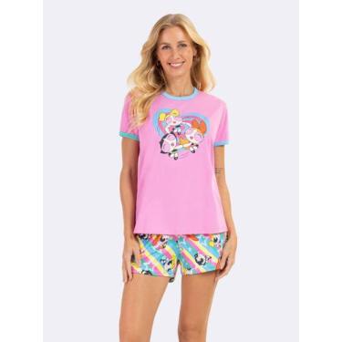 Imagem de Pijama Manga Curta Meninas Superpoderosas Rosa - Veggi, Rosa, PP, Femi