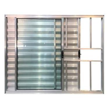 Imagem de Veneziana 3 Folhas Com Grade Linha 18 - Prover Esquadrias, 100x200, Pr