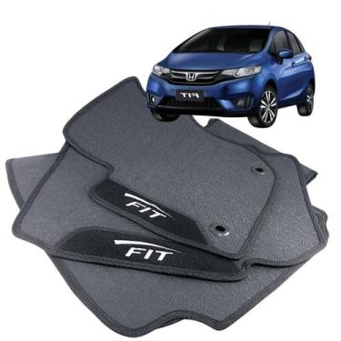 Imagem de Tapete pra Carro Borracha Honda Fit 2015 2016 2017 2018 2019 2020 2021