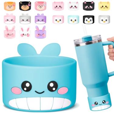 Imagem de Tizuxa Para Stanley Boot, bota de silicone de baleia fofa para Stanley Cup 1,134 g Quencher Adventure Tumbler, bota de garrafa de água para Stanley Iceflow 20 850 g, botas Stanley Cup acessórios