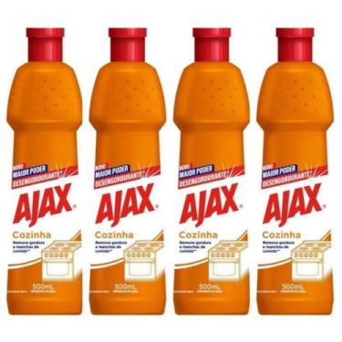 Imagem de Kit 4 Desengordurante Uso Geral Ajax Especialista Cozinha 500ml