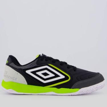 Imagem de Chuteira Umbro Pro Challenge Uptake Futsal Preta e Verde, 41