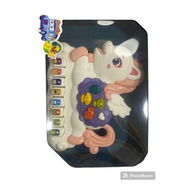 Imagem de Brinquedo unicornio com teclado musical - Shoppin da sorte
