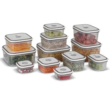 Imagem de Jogo De Potes Herméticos Transparente Em Polipropileno Com 12 Peças - Electrolux