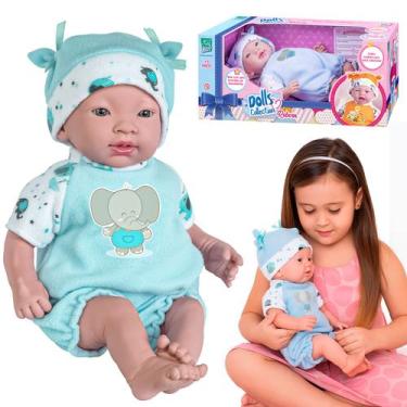 Imagem de Boneca Bebê Reborn Realista Em Vinil Mecio Menina 44 cm - Super Toys -