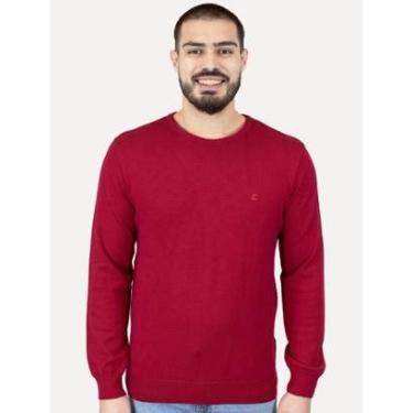 Imagem de Suéter Colcci Masculino Tricot Crewneck Logo Vermelho-Masculino