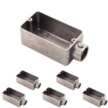 Imagem de 6 Condulete Tipo E 3/4 em Alumínio S/rosca S/placa Sieg