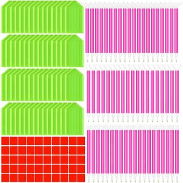 Imagem de Affrolling 180 peças de ferramentas e acessórios de pintura de diamante 5d incluem canetas de broca com 3 tamanhos de broca, bandejas de diamante de plástico, argila de cola, acessórios de pintura de