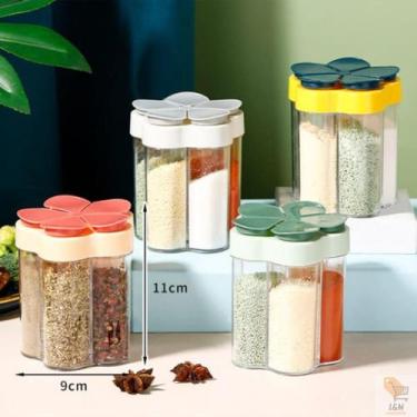 Imagem de Pote Porta Tempero Condimentos e Alimentos 5 em 1 - Sortido - Utimix
