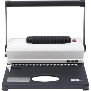 Imagem de Máquina De Encadernação Elétrica Profissional, Grampeador Rápido Automático Elétrico A4, Máquina De Encadernação De Bobina De Fio De 30 Furos, Tamanho Máximo De Encadernação 250 Páginas