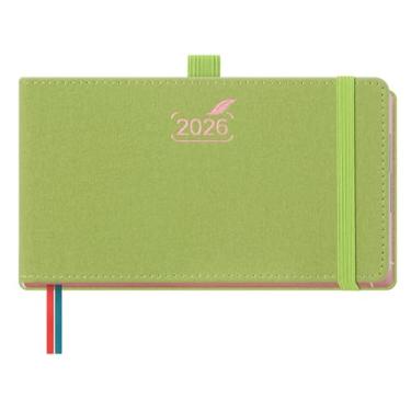 Imagem de BEZEND Agenda de bolso 2026 semanal e mensal (15,2 cm x 9,5 cm) livro de calendário pequeno com horário vertical diário (janeiro a dezembro), espaço igual até fim de semana, trabalho em casa, mulheres