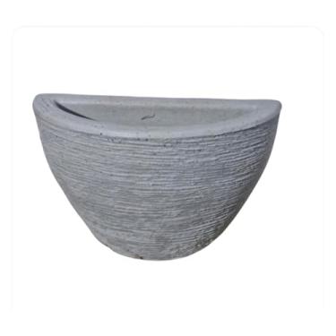 Imagem de vaso para jardim, plantas, flores e decoração meia lua n2 (cimento)