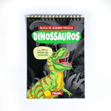 Imagem de Livro - Dinossauros - Bloco de Desenho Mágico