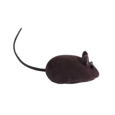 Imagem de Brinquedo Ratinho Cinza Vinil Apito Gatos Filhotes Pets - SAVANA
