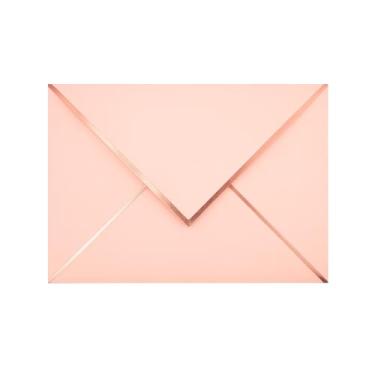 Imagem de Envelopes A7 - Envelopes A7 de luxo com borda em V para cartões de 12,7 x 17,8 cm - para casamento, convites, chá de bebê, formatura, aniversário, chá de panela - 13,3 cm x 18,4 cm (rosa blush, pacote