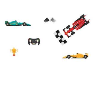Imagem de Adesivo de Parede Carros de Corrida - Fórmula 1 - Kart - Primeiro Quar