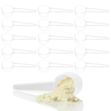 Imagem de Pacote com 15 colheres medidoras de plástico (20 cc | 1 colher de sopa | 20 ml) Colher de cabo longo para café, alimentos para animais de estimação, grãos, proteínas, especiarias e outros produtos