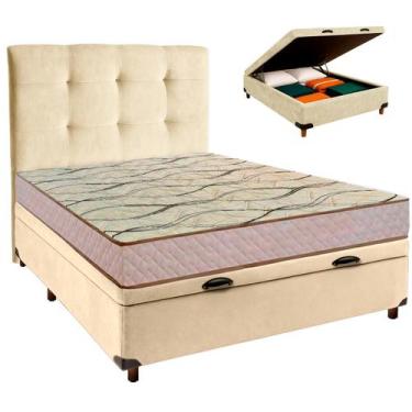 Imagem de Conjunto Cama Box Bau Blindado Casal + Colchão D33 Maxsono Paropas + C
