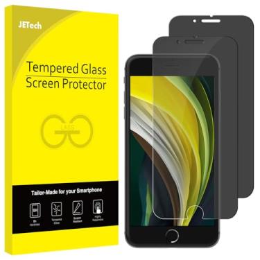Imagem de JETech Película de Vidro Temperado de Privacidade para iPhone SE 3/2 (Edição 2022/2020), iPhone 8 e iPhone 7, Protetor de Tela Anti-Espião, Pacote com 2