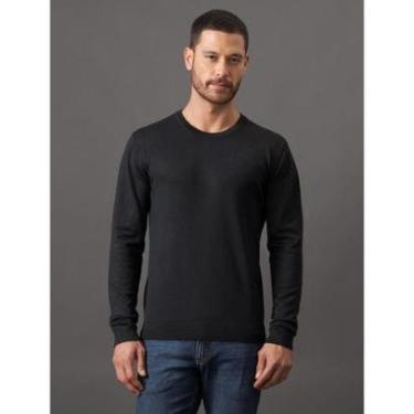 Imagem de Tricot Masculino Decote Redondo Calvin Klein Preto-Masculino