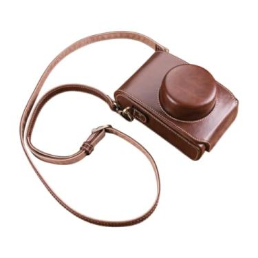 Imagem de Generic Câmera da câmera da câmera desgaste resistente à prática leve com a caça de ombro destacável Manga compacta para x100f xe4, Marrom