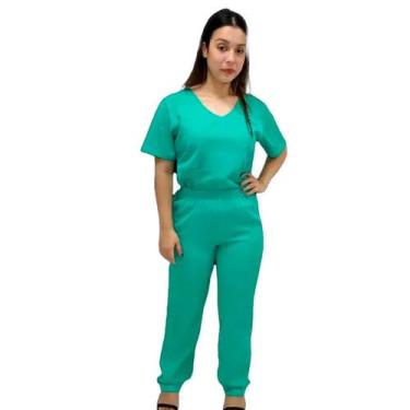 Imagem de Pijama Scrub Cirúrgico em Gabardine com Elastano - DEMORGAN, Verde, GG