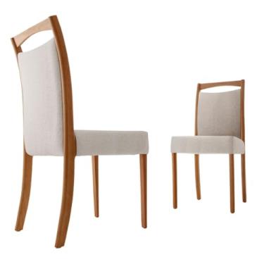 Imagem de Conjunto com 2 cadeiras Munique em Madeira Maciça para Sala de Jantar Moderna Mobília