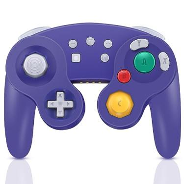 Imagem de ADHJIE Gamecube Controller for Switch Nintendo,Wireless Gamecube Switch Pro Controller for Nintendo Switch/PC/Steam,6-Axis Gyro Motion,One-Button Wake Up & Screenshot Function, Purple