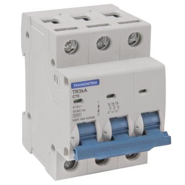 Imagem de Disjuntor Tr3ka 3 P 70 A Curva C Tramontina