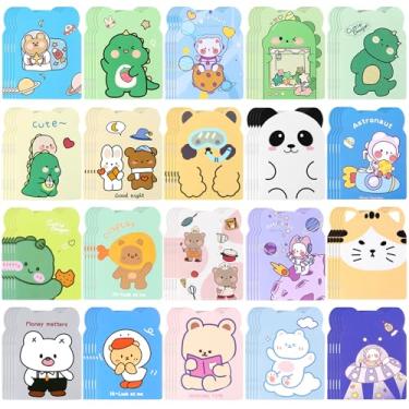 Imagem de 100pcs mini notebooks bulk party favors small cute pocketbook kawaii cartoon animal journal mini notepads for Christmas Classroom Prizes Gift College Ruled Pages back to school supplies for student