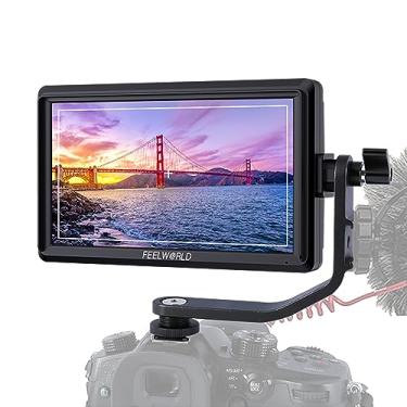 Imagem de FEELWORLD FW568 V3 Upgrade monitor de campo de câmera de 6 polegadas com tela 4k HDMI ultra brilhante 3D Lut Small Full HD 1920x1080 IPS foco de pico de vídeo para câmeras DSLR inclui para-sol e