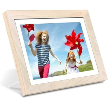 Imagem de AEEZO Moldura digital 10.7 cm 1280x800 IPS Touch Screen WiFi Smart Digital Photo Frame com 8 GB de armazenamento, rotação automática fácil configuração para compartilhar fotos ou vídeos através do