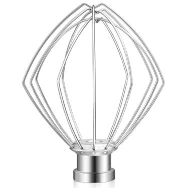 Imagem de Gdrtwwh Acessório de chicote de arame para batedeira de cabeça inclinada KitchenAid, agitador de creme de ovo de aço inoxidável, batedor de maionese para bolo de farinha (substitui K45WW)