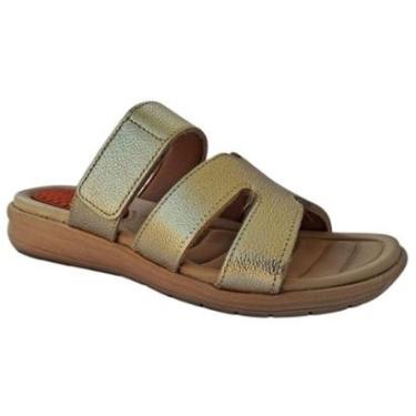 Imagem de Tamanco Fem. Plataforma Couro Ajuste Vélcro Usaflex AM150070 Cor:;Tamanho:40-Feminino