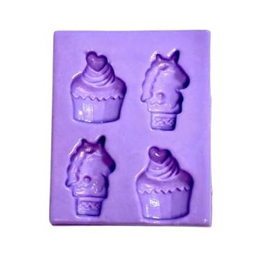 Imagem de F1484 molde de silicone cupcake unicornio confeitaria biscuit - confei