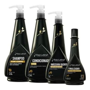 Imagem de Kit Profissional Raiz Latina Tutano Silicone Hidratação Br