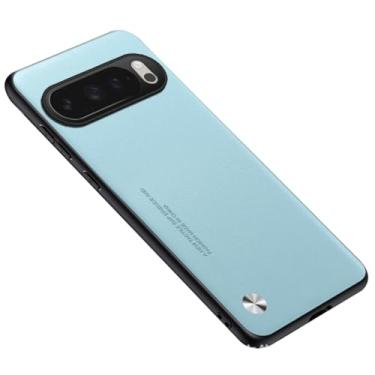 Imagem de HAOMRIYL Capa de couro para Google Pixel 10 Pro XL/10 PRO/10, proteção à prova de choque capa de telefone slim fit minimalista capa de negócios, azul, 10