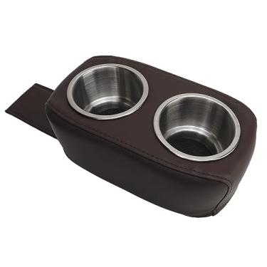 Imagem de Suporte de copo de barco para barco, porta-copos, pontão, portátil, para garrafas de água, cerveja, café, pontões, barcos de pesca, iates e autocaravanas (marrom)