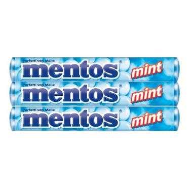 Imagem de Kit 3 Balas Mastigáveis Mentos Mint 37,5g