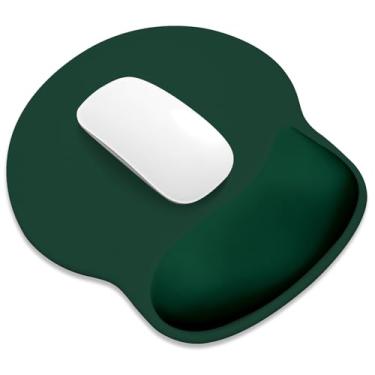 Imagem de ITNRSIIET Mouse pad ergonômico com descanso de pulso de espuma viscoelástica mais amplo + 17% - almofada curva reduz a pressão em 20%, alívio da dor, antiderrapante, suave, cores fofas, 25 x 23 cm