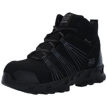 Imagem de Timberland PRO Tênis masculino Powertrain de liga média, bico de segurança, dissipador de estática, industrial, atlético, Preto - 2024 Novo, 12 Wide
