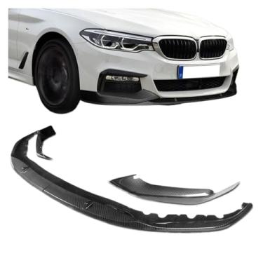 Imagem de Para-choque dianteiro compatível com BMW G30 G31 Série 5 M Sport Pré-LCI 2017 2018 2019 2020 Para-choque dianteiro spoiler divisor de lábios(Carbon Fiber Look)