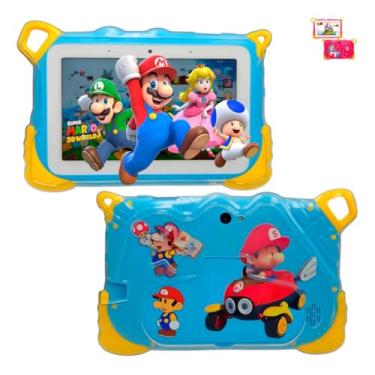 Imagem de Tablet para Crianças 7” com Jogos Educativos, 64GB Armazenamento, Capa Resistente, Android 11, Wi-Fi e 5G (Rosa)
