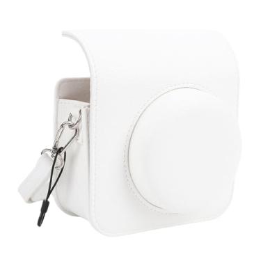 Imagem de Jiawu Câmera Instantânea PU Saco de Couro, Caixas de Viagem Dura, Caixas de Proteção para Fujifilms Mini 41 Câmera Digital Com Cinta Ajustável Removível (branco)