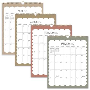 Imagem de Calendário de parede 2026-2027 – Calendário de parede vertical 2026 funciona de janeiro de 2026 a junho de 2027, 29 x 36,8 cm, encadernação de fio duplo forte, papel grosso, calendário moderno para