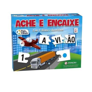 Imagem de Jogo Didático Ache e Encaixe 2 em 1 Silabas e Quantidades - Pais e Fil