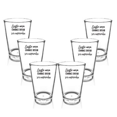 Imagem de Kit 6 Copos Caldereta Acrílico Personalizado - Chance De Ser